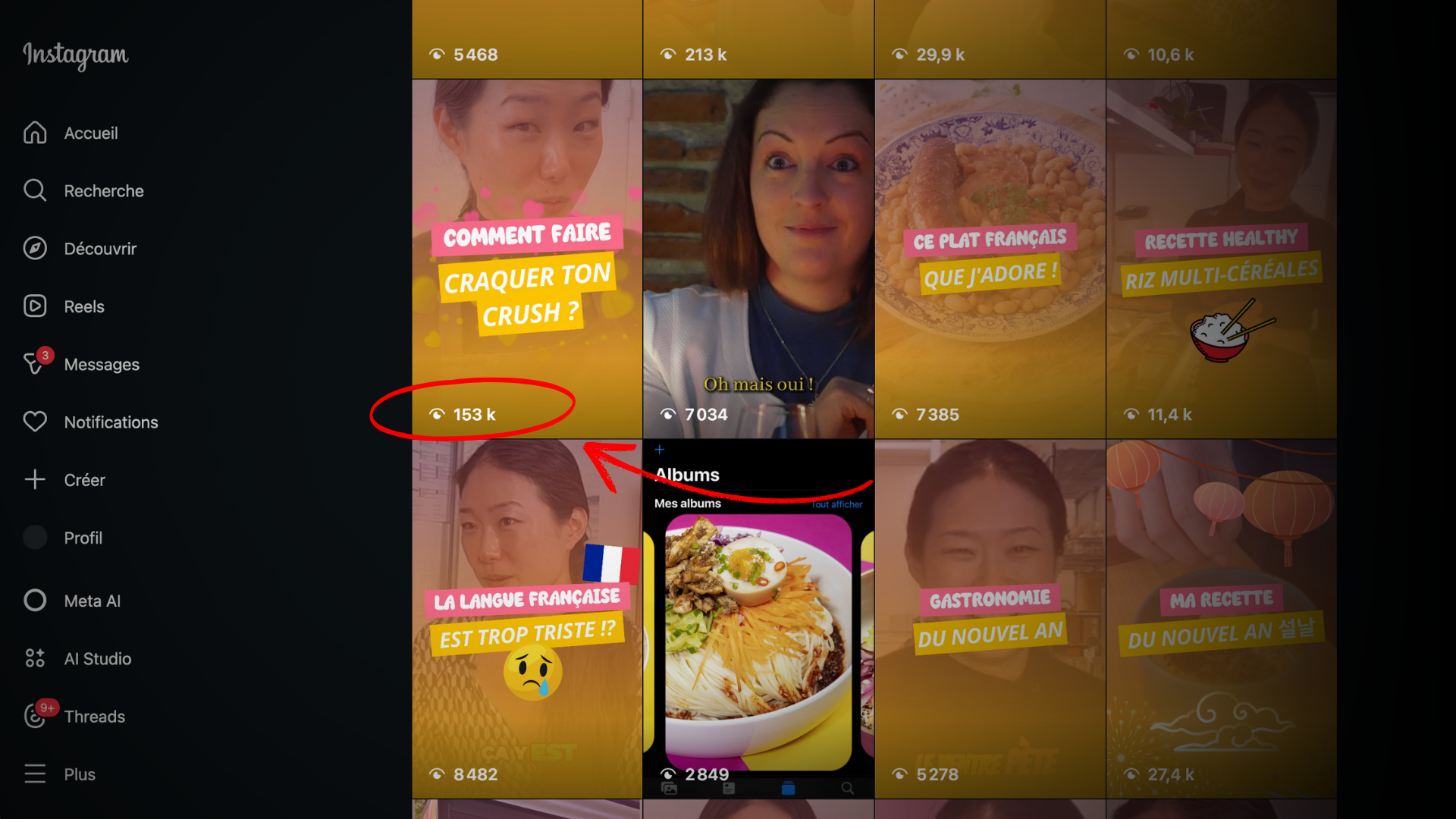 Nombre de vues des Reels instagram 2 - Bibim Pop